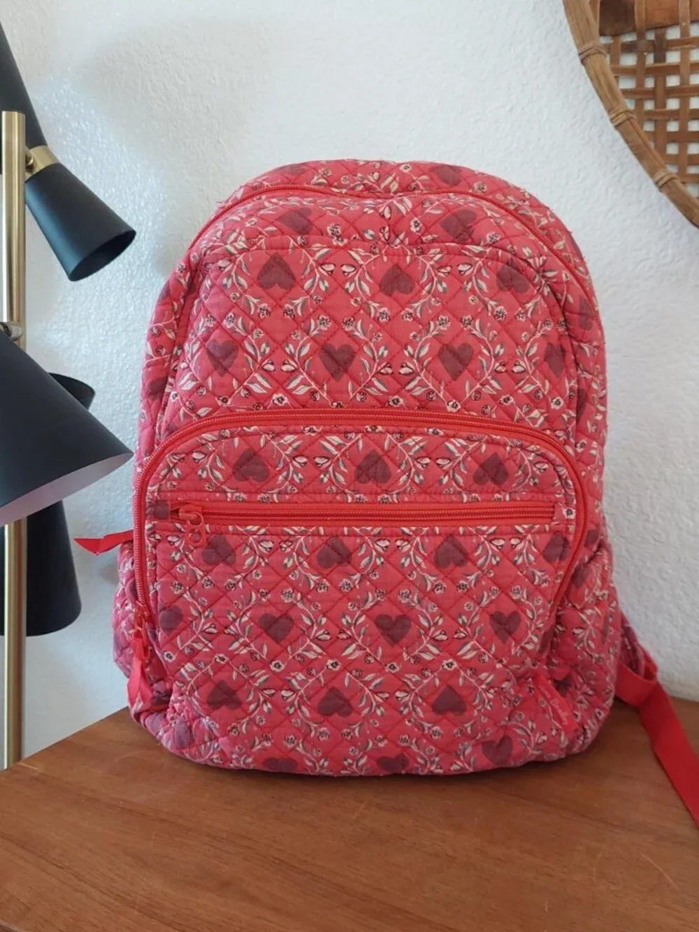 Vera Bradley imperial hearts backpack heart red valentine day